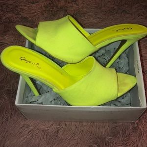 Neon green Mules
